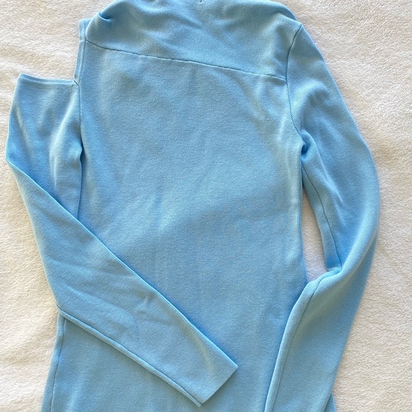 Used like new blue INC cutout long sleeve top size S - Picture 2 of 9